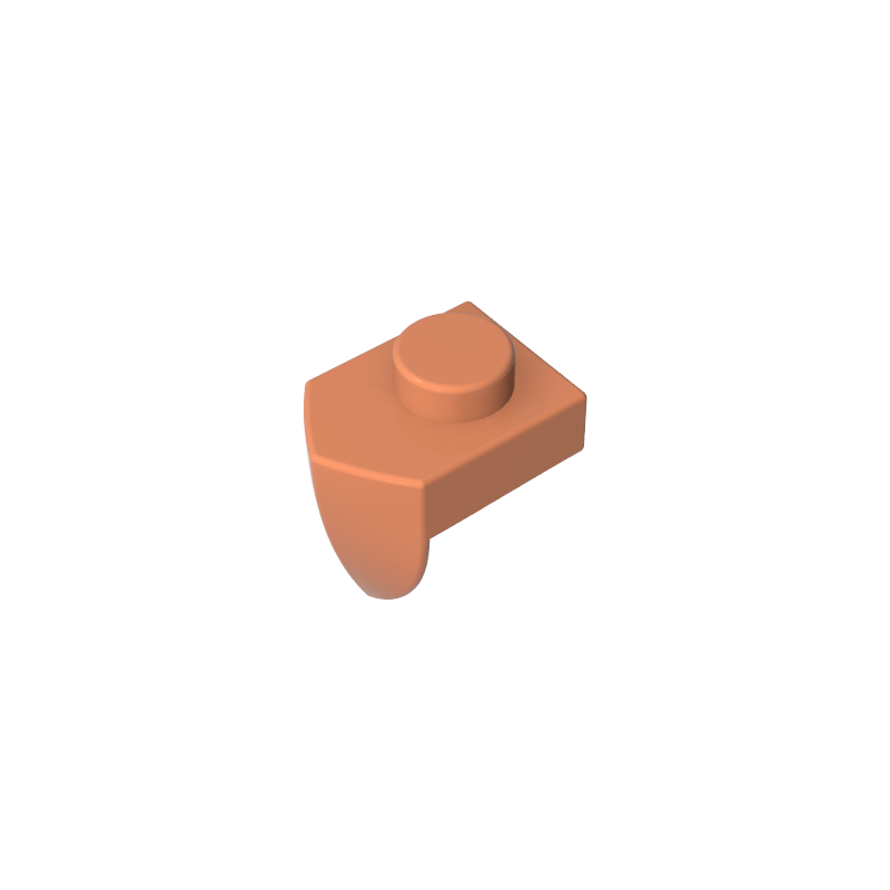 1x1 single-sided sharp corner plate