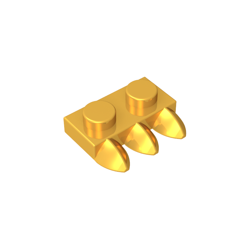 2x1 single-sided plate with 3 pointed corners