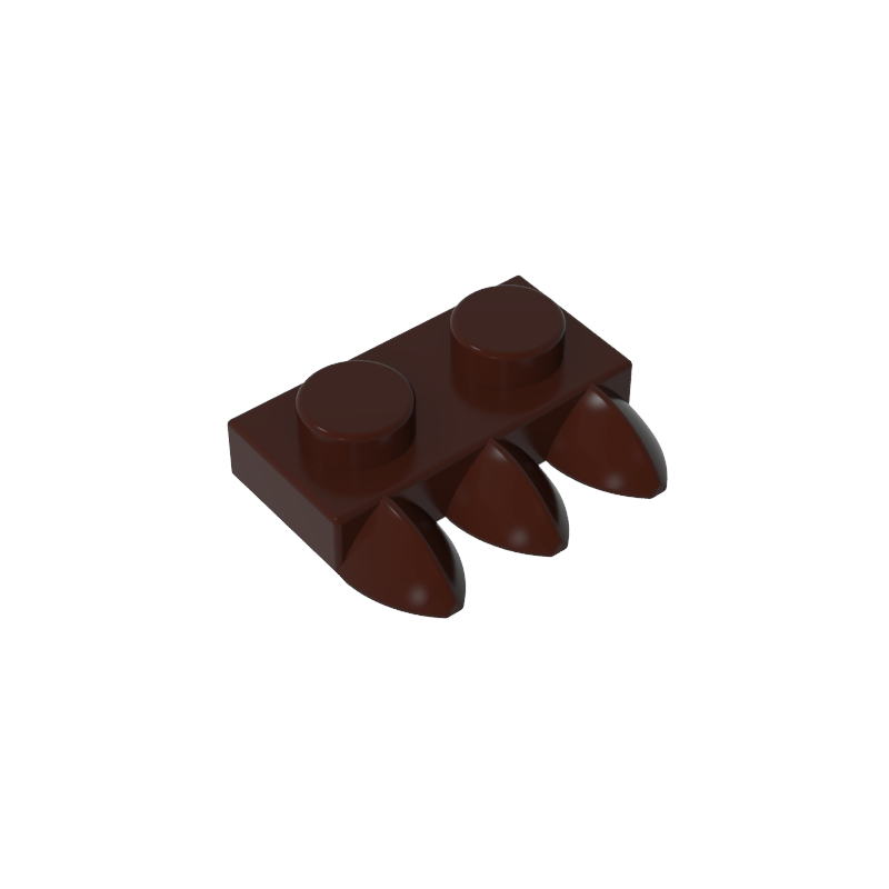 2x1 single-sided plate with 3 pointed corners