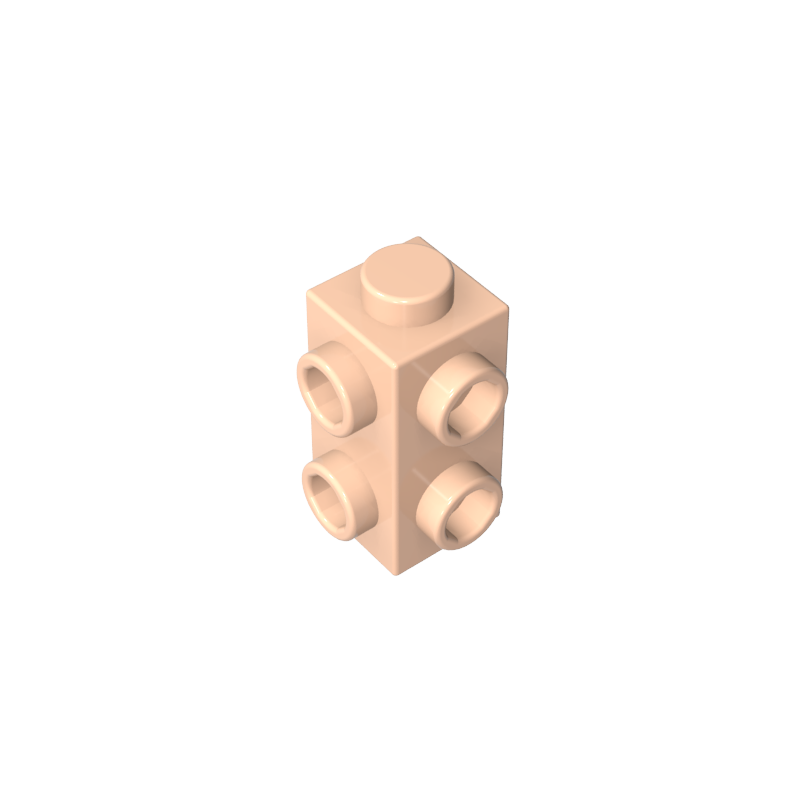 1x1x2 double-sided brick with raised dots