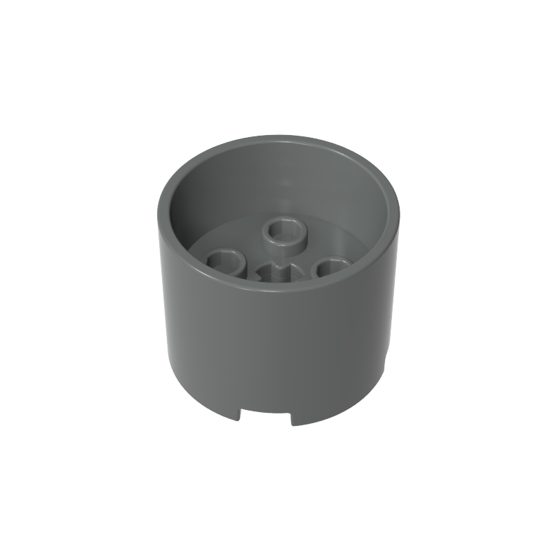 3x3x2 circular shape with a recessed center and a shaft hole