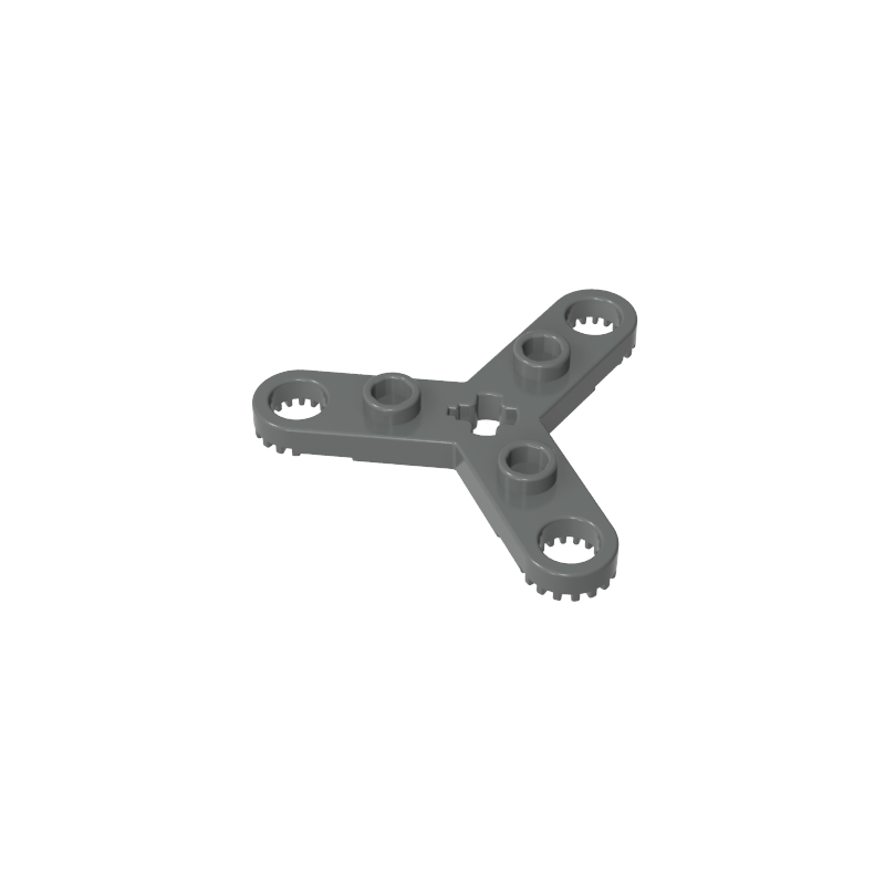 Plate rotor with 3 blades with toothed ends and 3 studs