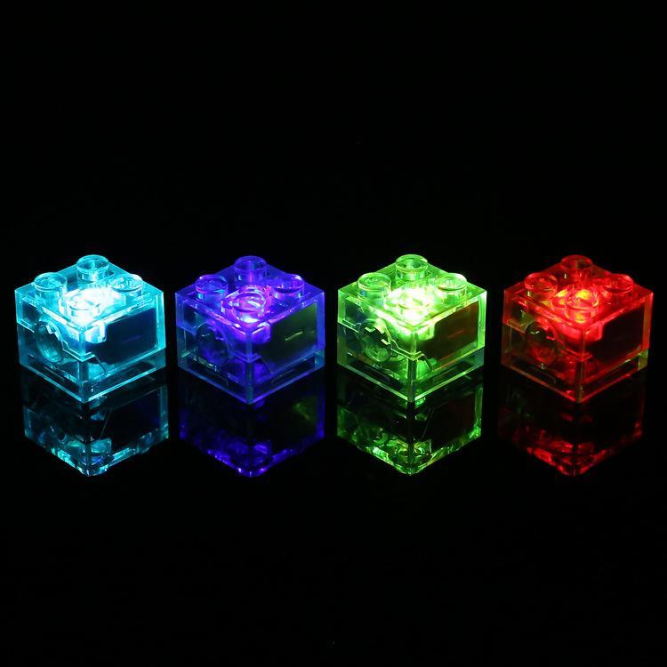 2x2 Baksteen LED-verlichting Accessoires, Compatibel met Kleine Bouwblokjes, LED-verlichting Meerkleurig Knipperend Speelgoed Accessoires