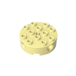 4x4 cylindrical bricks with bolt holes on the side of the intermediate shaft hole