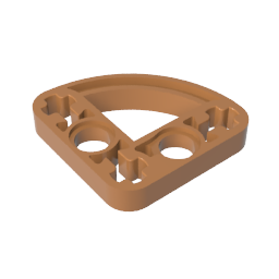 3x3 Curved Arm with Holes (Thin)