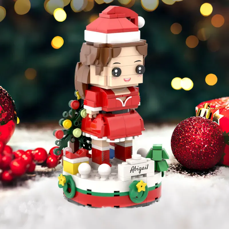 Gepersonaliseerde LEGO-figuurtjes met naamvoet, LEGO-figuurtjes voor kerst, de beste kerst- en nieuwjaarscadeaus