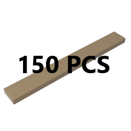 Tegels 1 x 8 met groef x 150 stuks