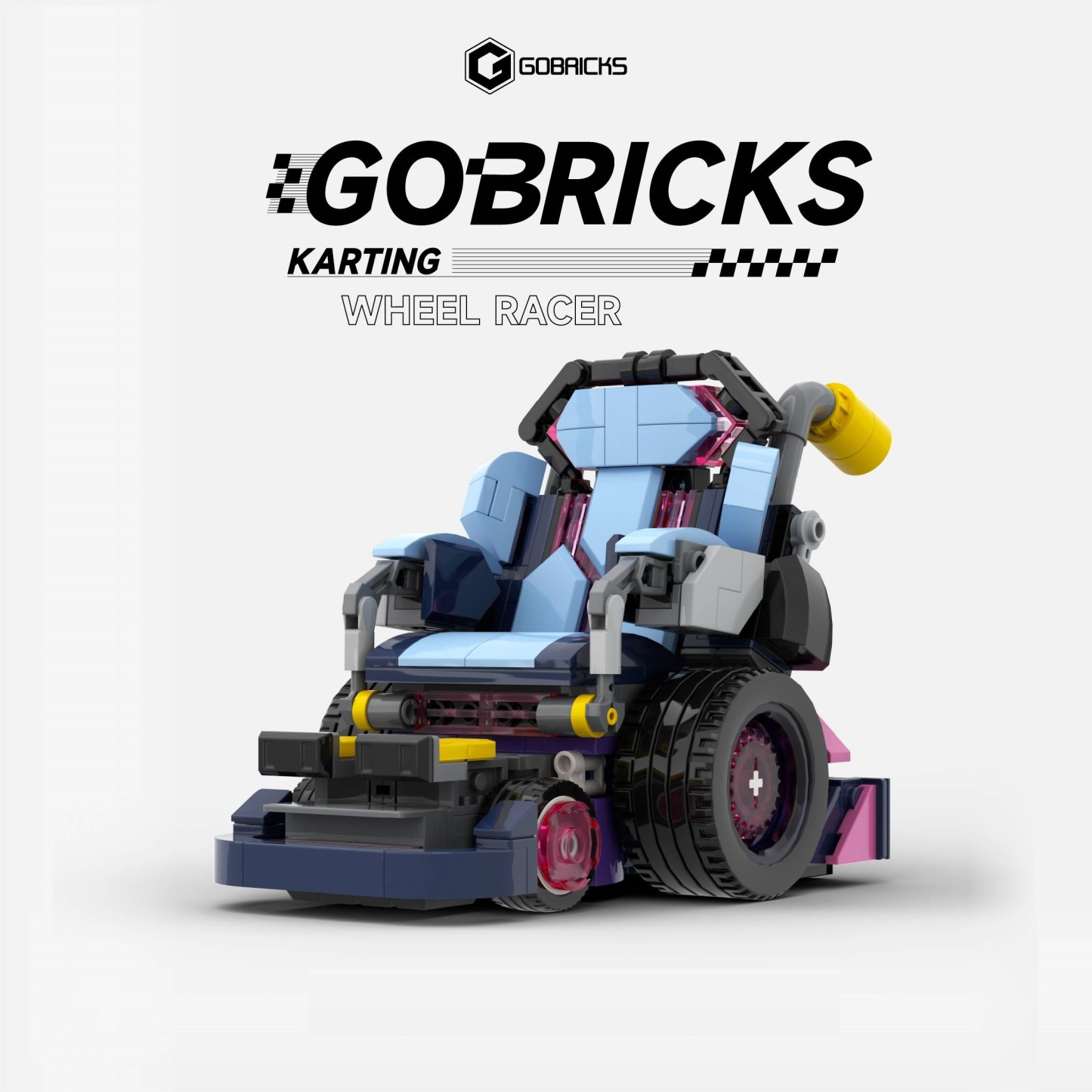 GOBRICKS Kart Series Racen met een rolstoel