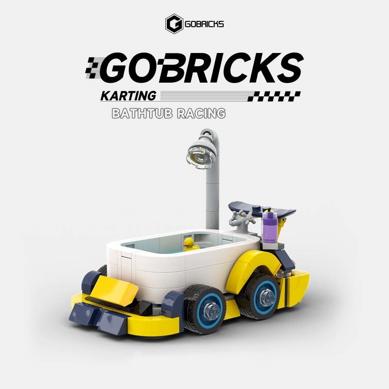Gobricks Kart-serie® Hydro-dynamische badracer MOC