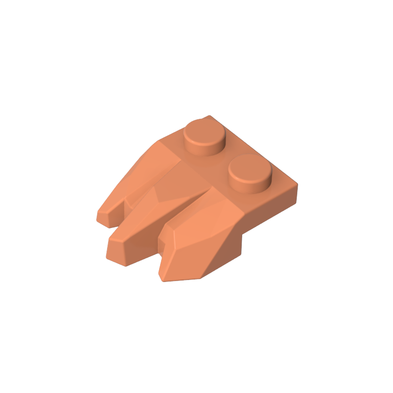 2x2 Three Finger Rock Shape Plate