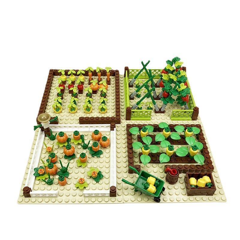 MOC Bauernhof-Szene-Bausteinset, Haus- und Gartenbausteine – Montageteile