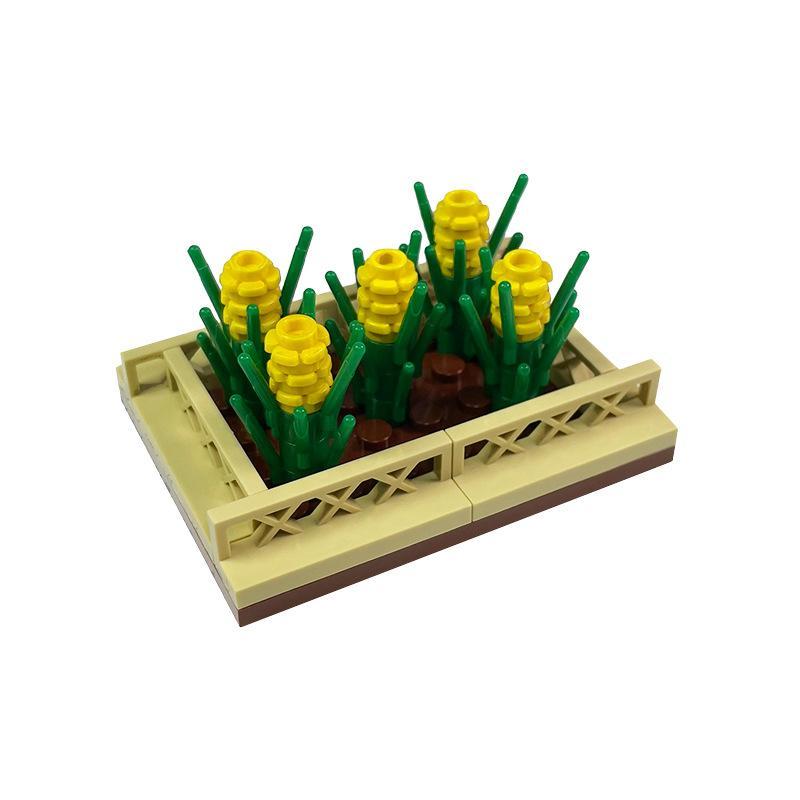 Tuinscène bouwblokken, compatibel met kleine bloemvelden en bloemperken, botanische tuin MOC-set