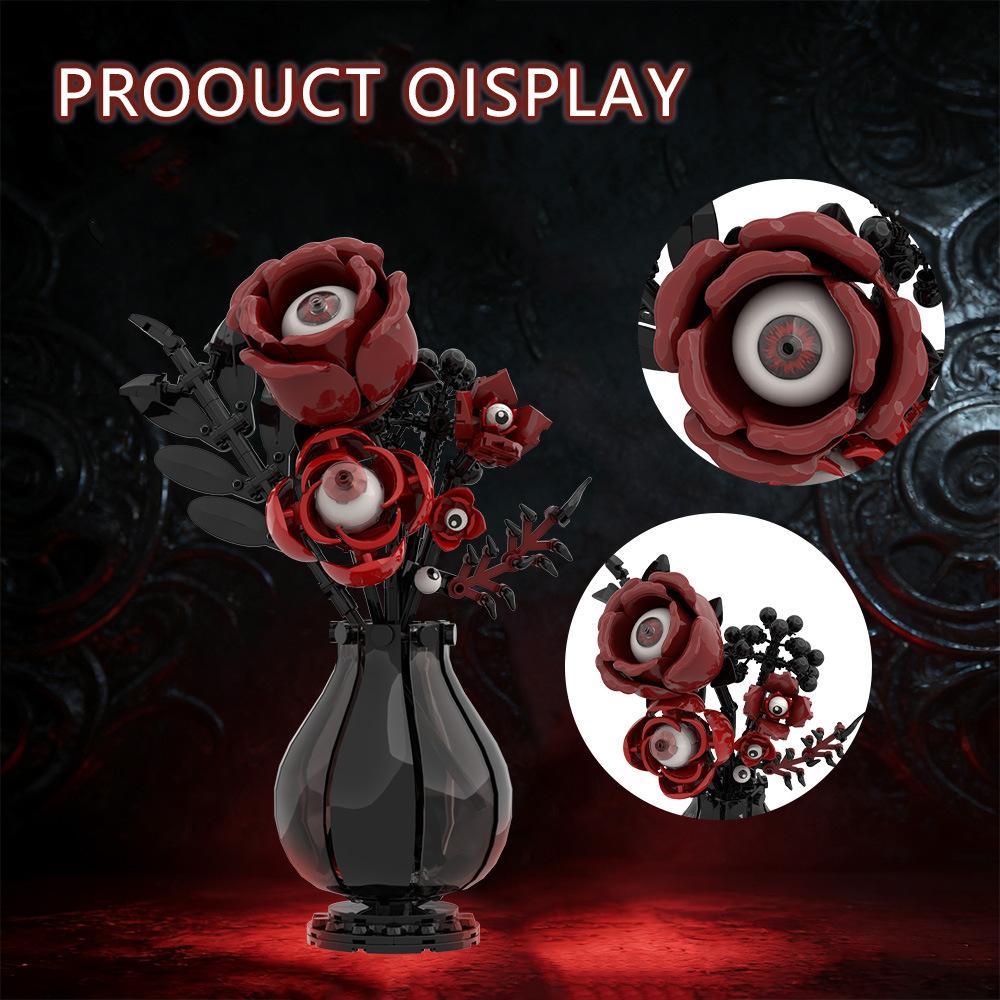 Compatibel met bouwsets met kleine onderdelen, Halloween gotisch oogbloemornament