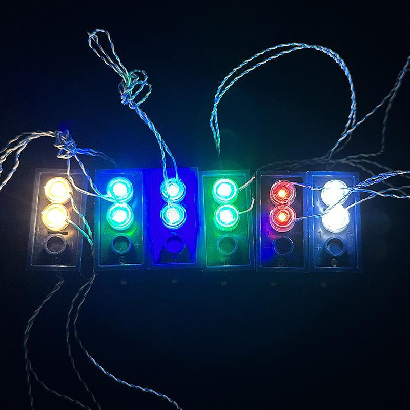 Ronde LED-bouwblokken, compatibel met kleine LED-verlichtingsaccessoires, kleurrijke verlichtingsonderdelen en decoratieve accessoires.