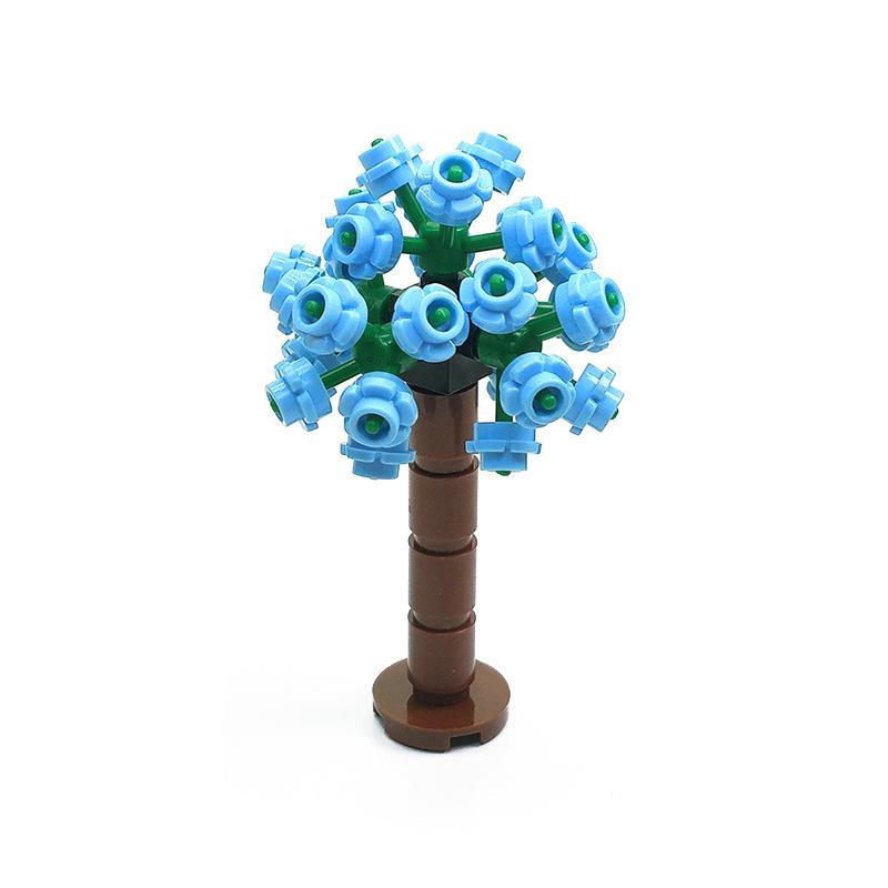 MOC Huis- en Tuinscène Onderdelenset, Bloemen- en Boomplanten Bouwblokkenset, Bruiloftshofscène