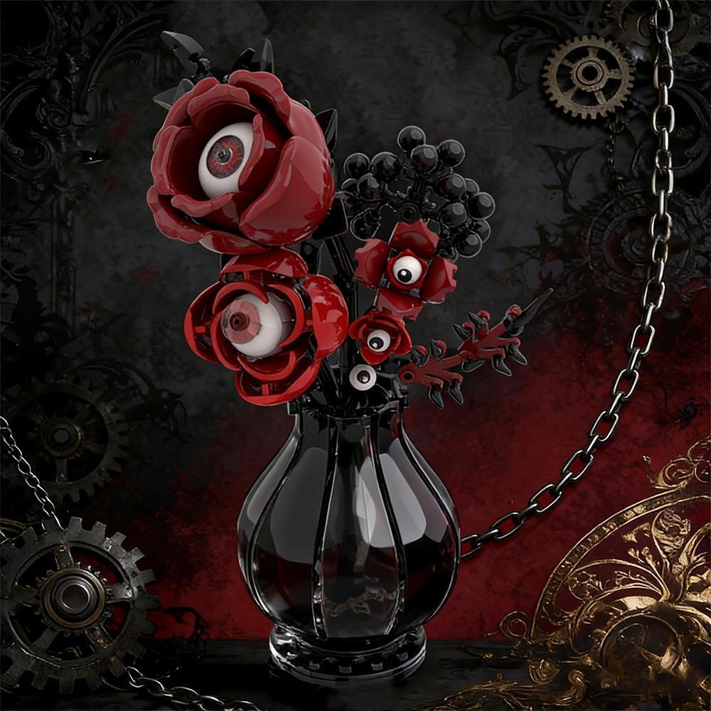 Compatibel met bouwsets met kleine onderdelen, Halloween gotisch oogbloemornament
