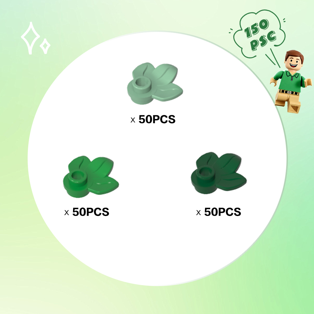 Set di piante dai colori naturali x150 pezzi #32607