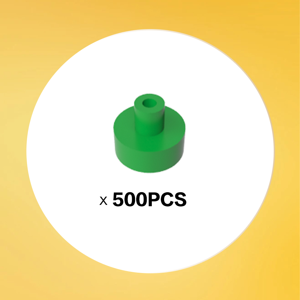 Piastrella rotonda 1 x 1 con barra cava x500 pezzi #20482