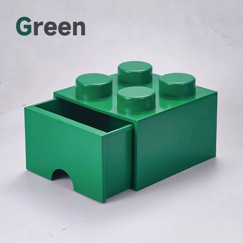 Scatola porta mattoncini a cassetto, antipolvere, impilabile, contenitore per blocchi da costruzione (25 cm x 25 cm x 18 cm)