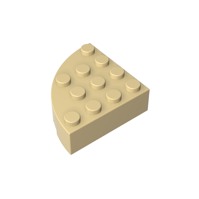 4x4 1/4 fan-shaped brick/curved rounded corners