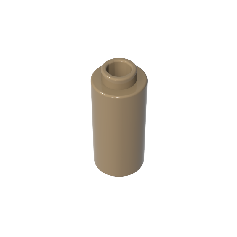 1x1x1 2/3 cylindrical brick, straight pipe