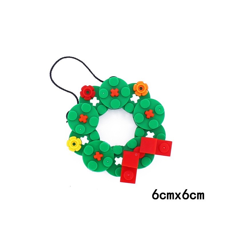 Blocchi da costruzione per albero di Natale fai-da-te a piccole particelle, appendi ghirlanda decorativa natalizia 4032 32607