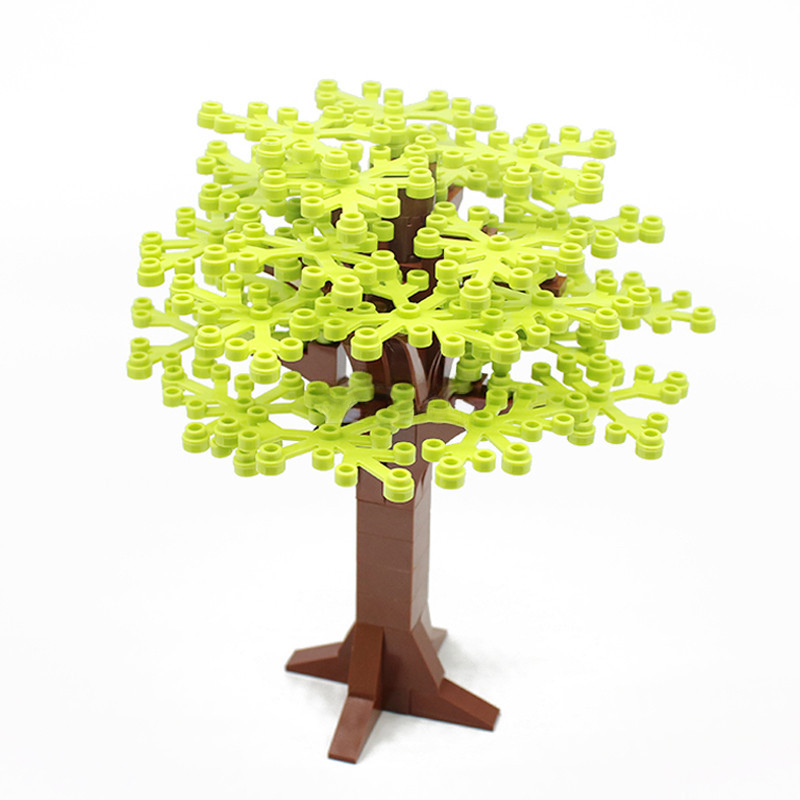 Piccoli blocchi da costruzione in plastica, set di 58 alberi x 3, #2417 Scena fai da te MOC