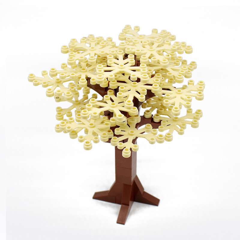 Piccoli blocchi da costruzione in plastica, set di 58 alberi x 3, #2417 Scena fai da te MOC