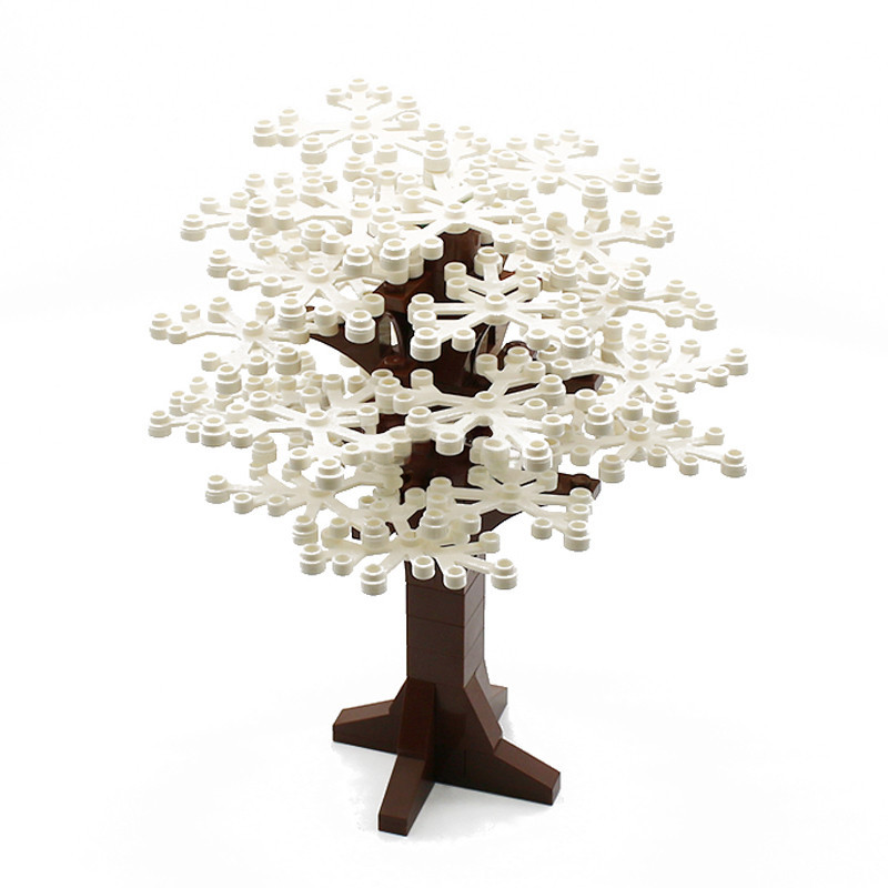 Piccoli blocchi da costruzione in plastica, set di 58 alberi x 3, #2417 Scena fai da te MOC