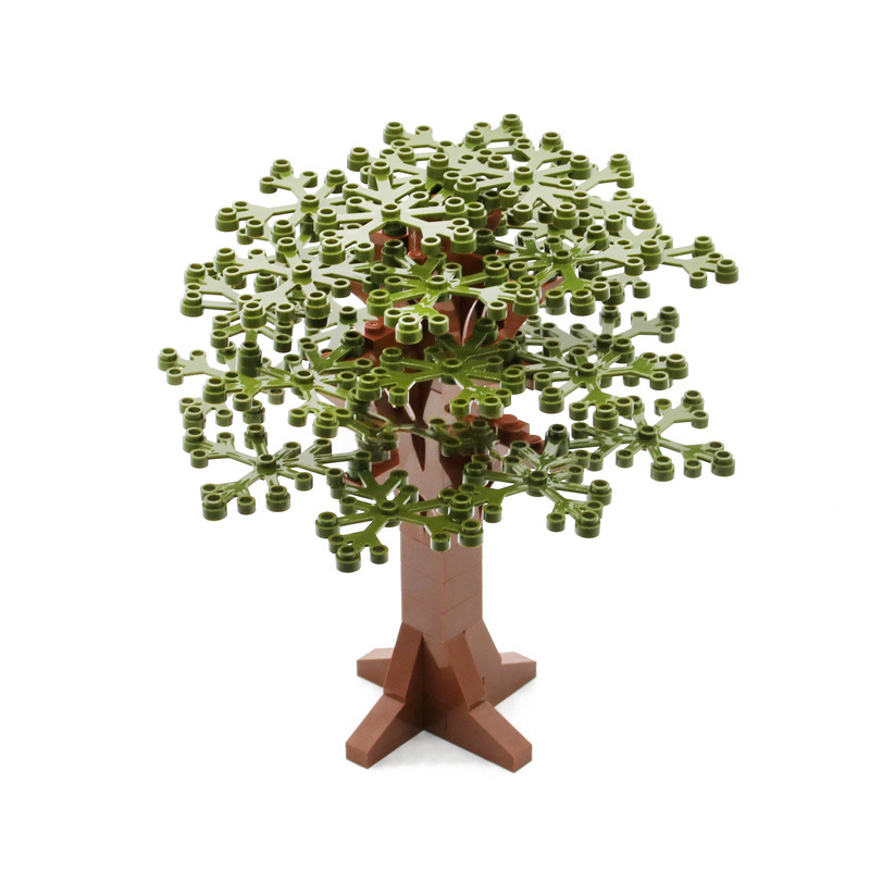 Piccoli blocchi da costruzione in plastica, set di 58 alberi x 3, #2417 Scena fai da te MOC