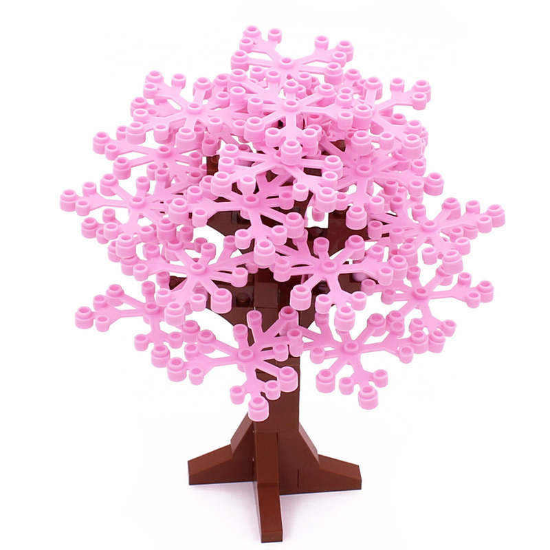 Piccoli blocchi da costruzione in plastica, set di 58 alberi x 3, #2417 Scena fai da te MOC