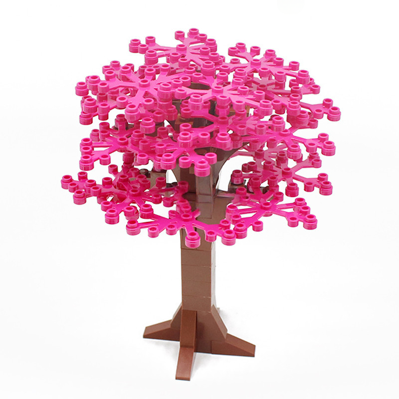 Piccoli blocchi da costruzione in plastica, set di 58 alberi x 3, #2417 Scena fai da te MOC