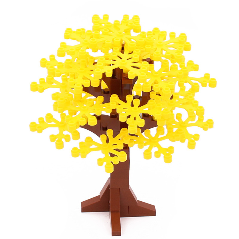 Piccoli blocchi da costruzione in plastica, set di 58 alberi x 3, #2417 Scena fai da te MOC