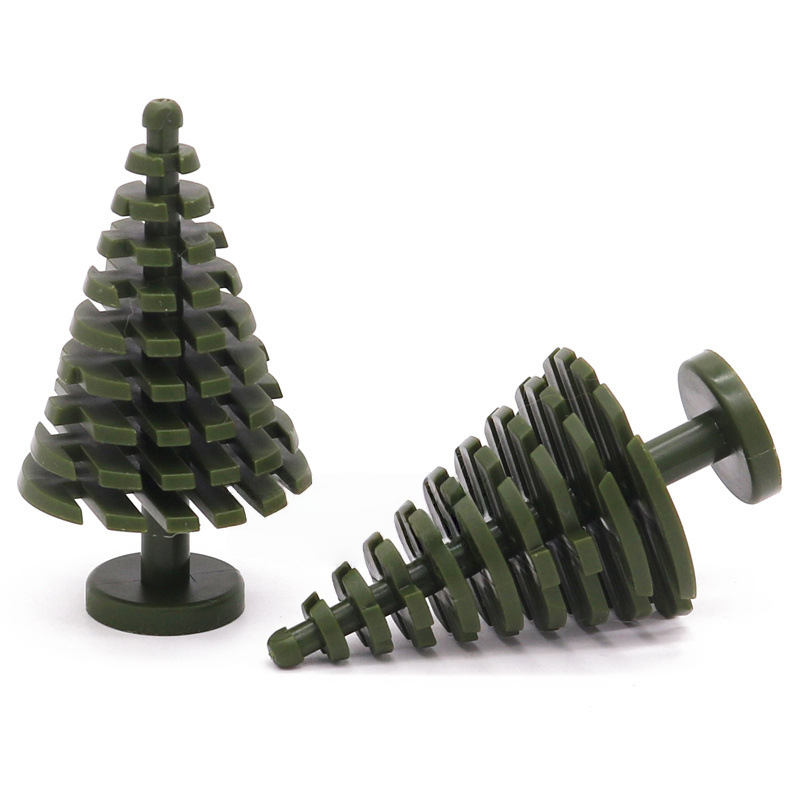 Blocchi da costruzione tattici a forma di pino - Confezione sfusa da 0,3 kg - Kit per scenari MOC di wargame e militari