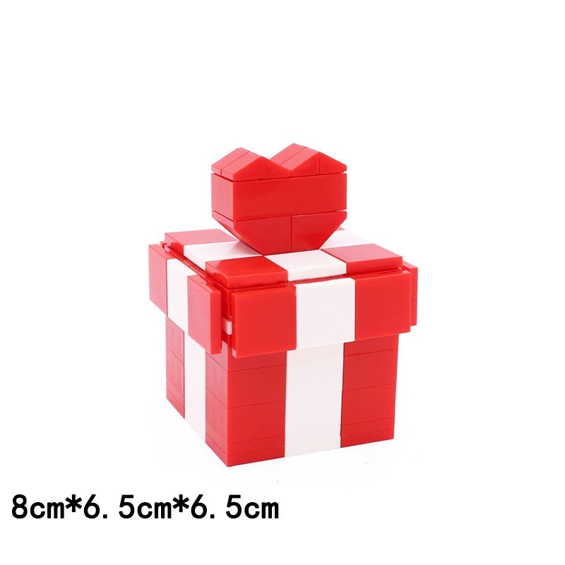 Scatola regalo per anelli fai da te, blocchi di costruzione con piccole perline, regali di San Valentino (marca non Gobricks)