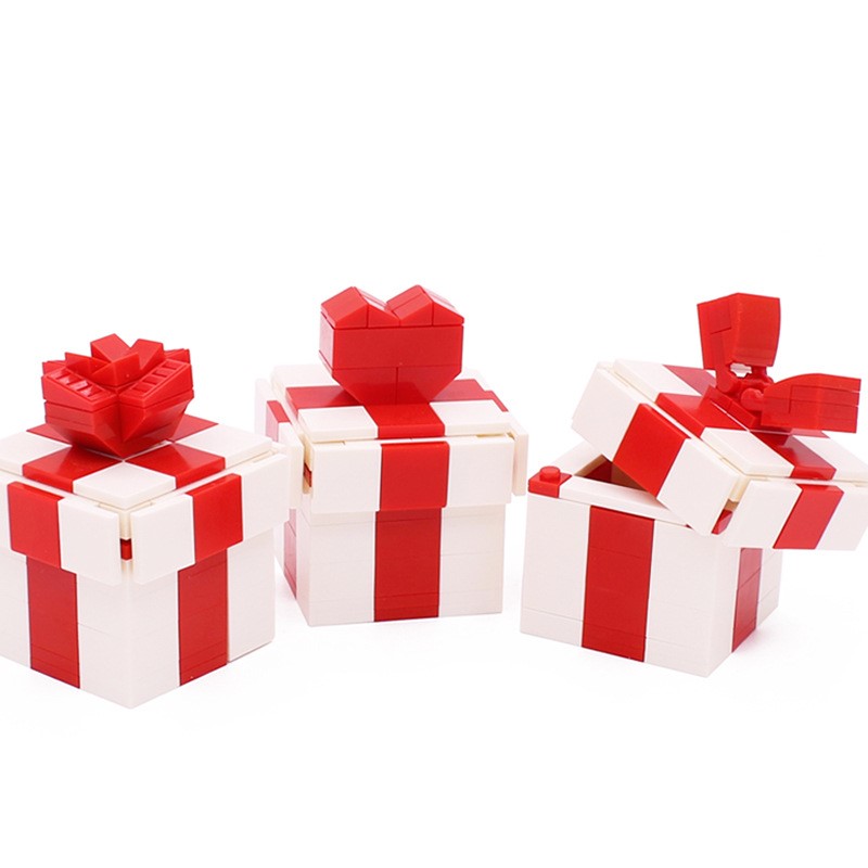 Scatola regalo per anelli fai da te, blocchi di costruzione con piccole perline, regali di San Valentino (marca non Gobricks)