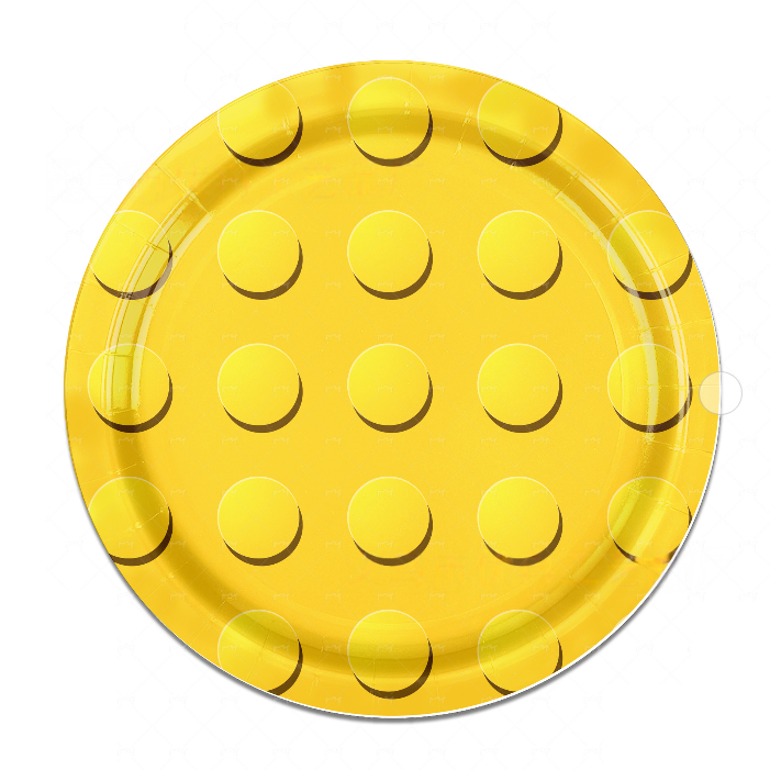 Kit per festa di compleanno a tema mattoncini, divertente tovaglia in stile Gobricks, piatti e tovaglioli per decorazioni per feste a tema mattoncini.