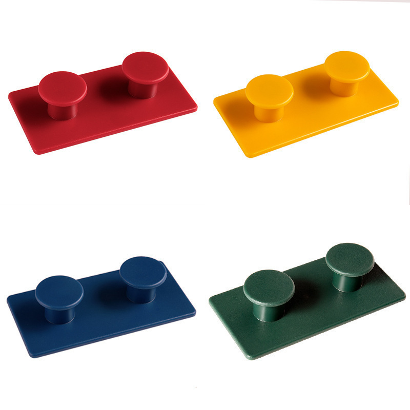 Ganci creativi a forma di mattoncini, semplici ganci adesivi, tasselli e ganci per chiavi, ganci multifunzionali senza foratura