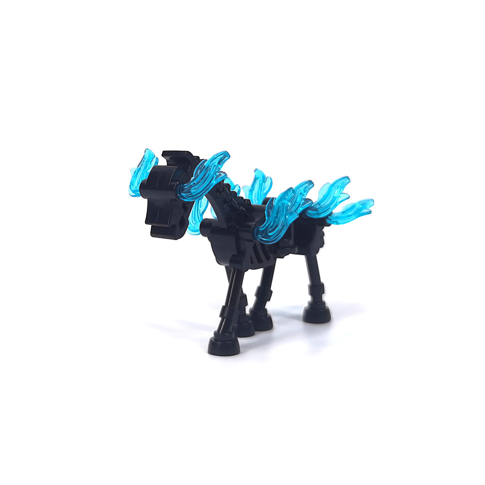 Statuette di scheletri per Halloween, figure di fantasmi e del dio della morte, statuette di scene di cimitero realizzate con blocchi da costruzione.