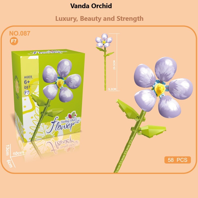 Blocchi da costruzione intelligenti a piccole particelle a forma di fiori, compatibili con fiori eterni realistici, il regalo perfetto per compleanni e Natale.