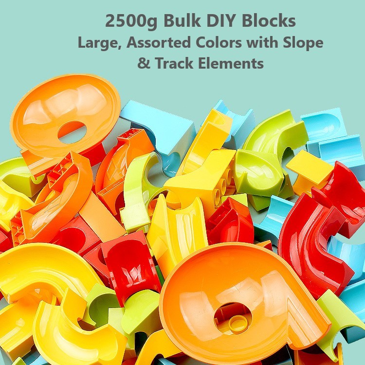 Set di costruzione con grande scivolo e pista - Giocattolo educativo creativo