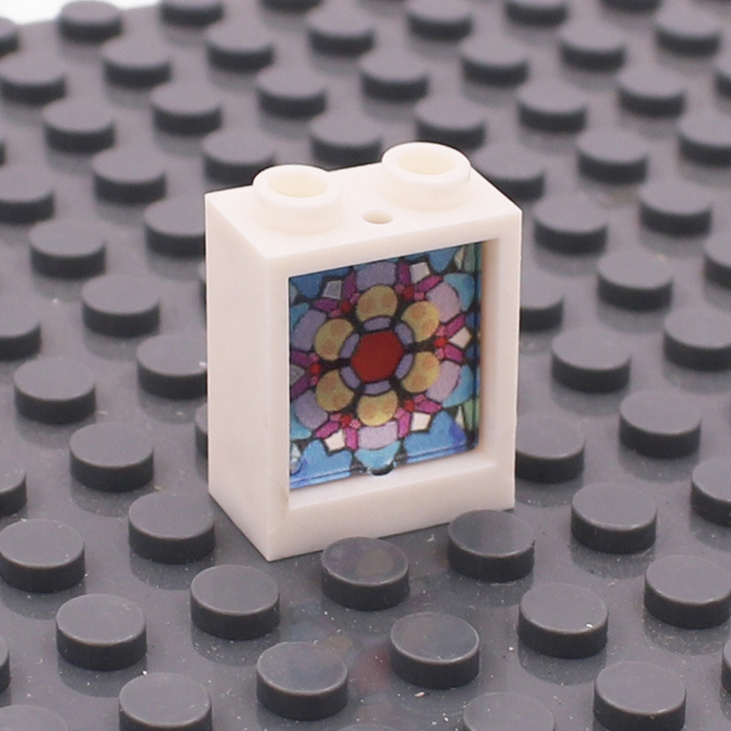 Finestre in vetro 1x2x2 e pannelli murali colorati | 5 colori di telaio e 6 stili di vetro | Compatibile con #60592+#60601