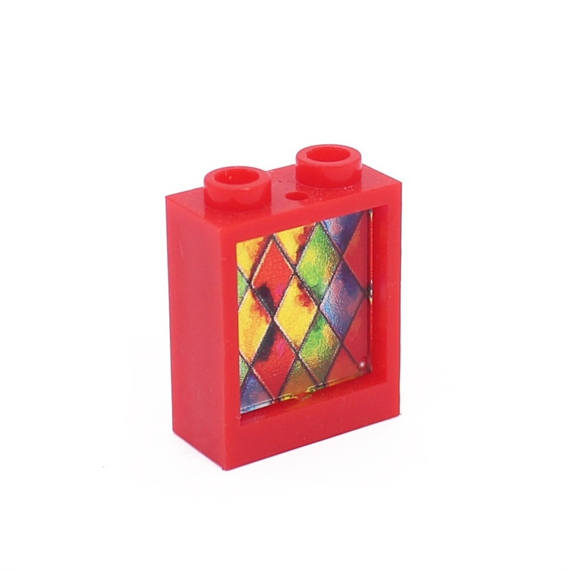 Finestre in vetro 1x2x2 e pannelli murali colorati | 5 colori di telaio e 6 stili di vetro | Compatibile con #60592+#60601