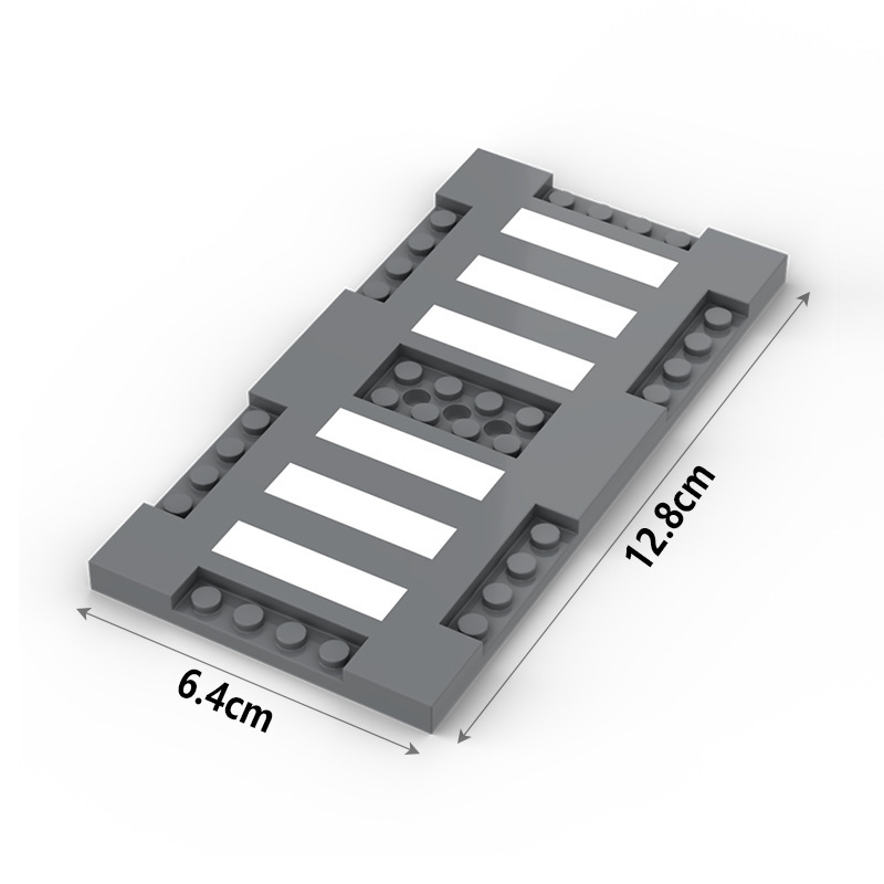 Blocchi da costruzione a particelle piccole compatibili con Moc, set di blocchi da costruzione per scene di strada cittadina, piastra di base stradale, parti di piastra autostradale per scene di strada