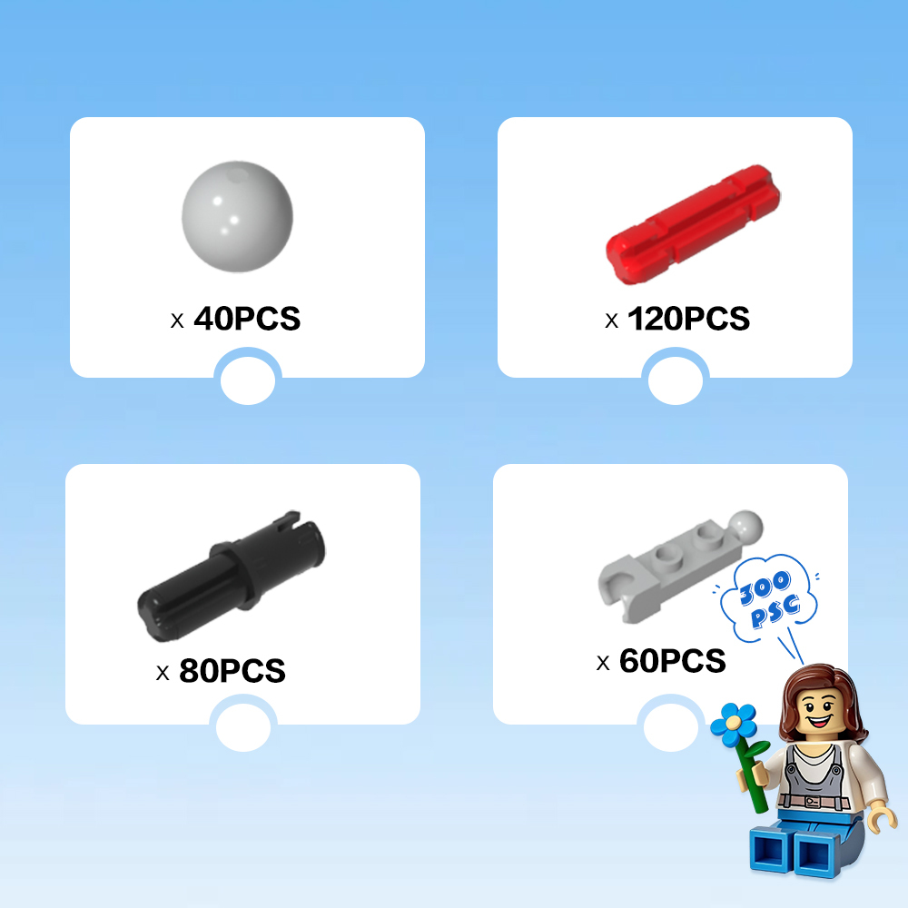 Kit braccio robotico professionale x300 pezzi #14419,#32474,#43093,#32062