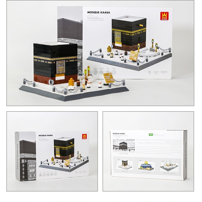 Wangge 4226 - Set Kaaba della Grande Moschea della Mecca, Arabia Saudita, compatibile con blocchi da costruzione a particelle piccole, set di giocattoli educativi