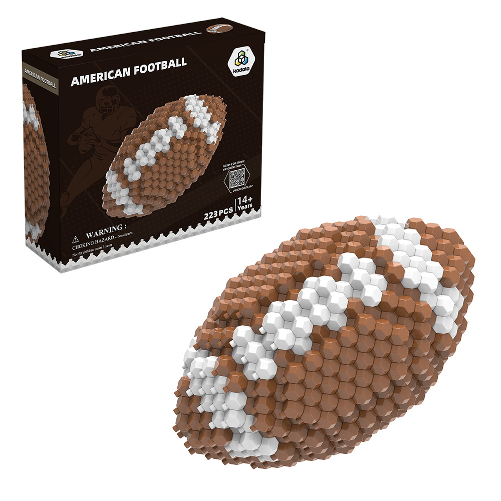Set di costruzioni KADELE Rugby Football per ragazzi – Puzzle 3D da 223 pezzi, regalo educativo STEM per bambini