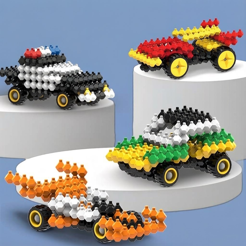 Set di costruzioni KADELE con veicoli – Puzzle 3D "Missione di salvataggio in città" per ragazzi, mattoncini a incastro multidirezionali