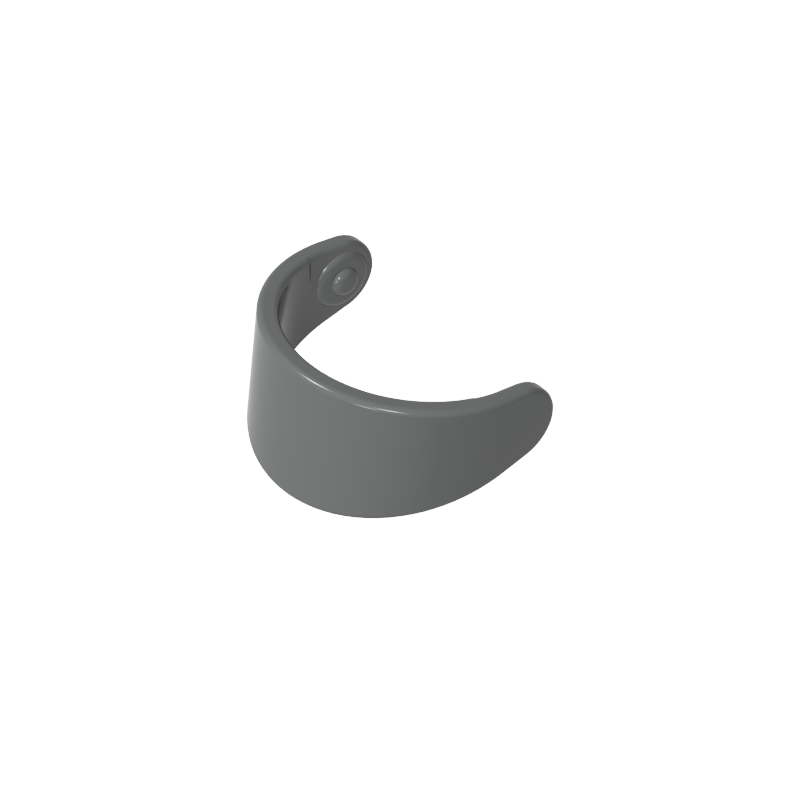 Miniature helmet windshield plastic lens