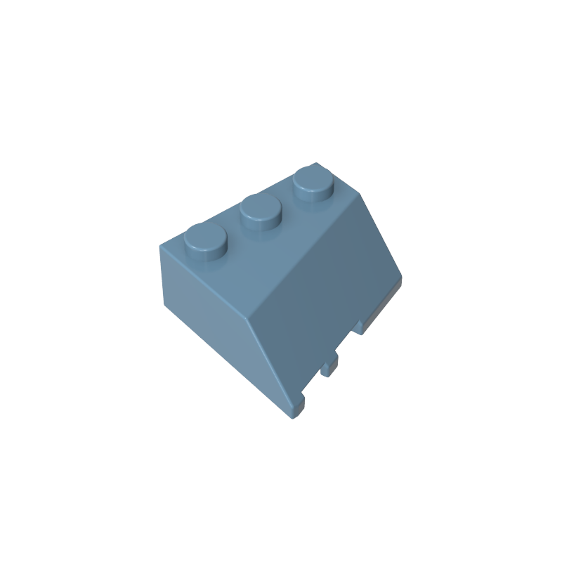 3x3 beveled wedge-shaped brick (right)